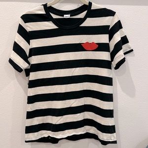 Clare V striped lips 💋 t shirt